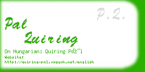 pal quiring business card